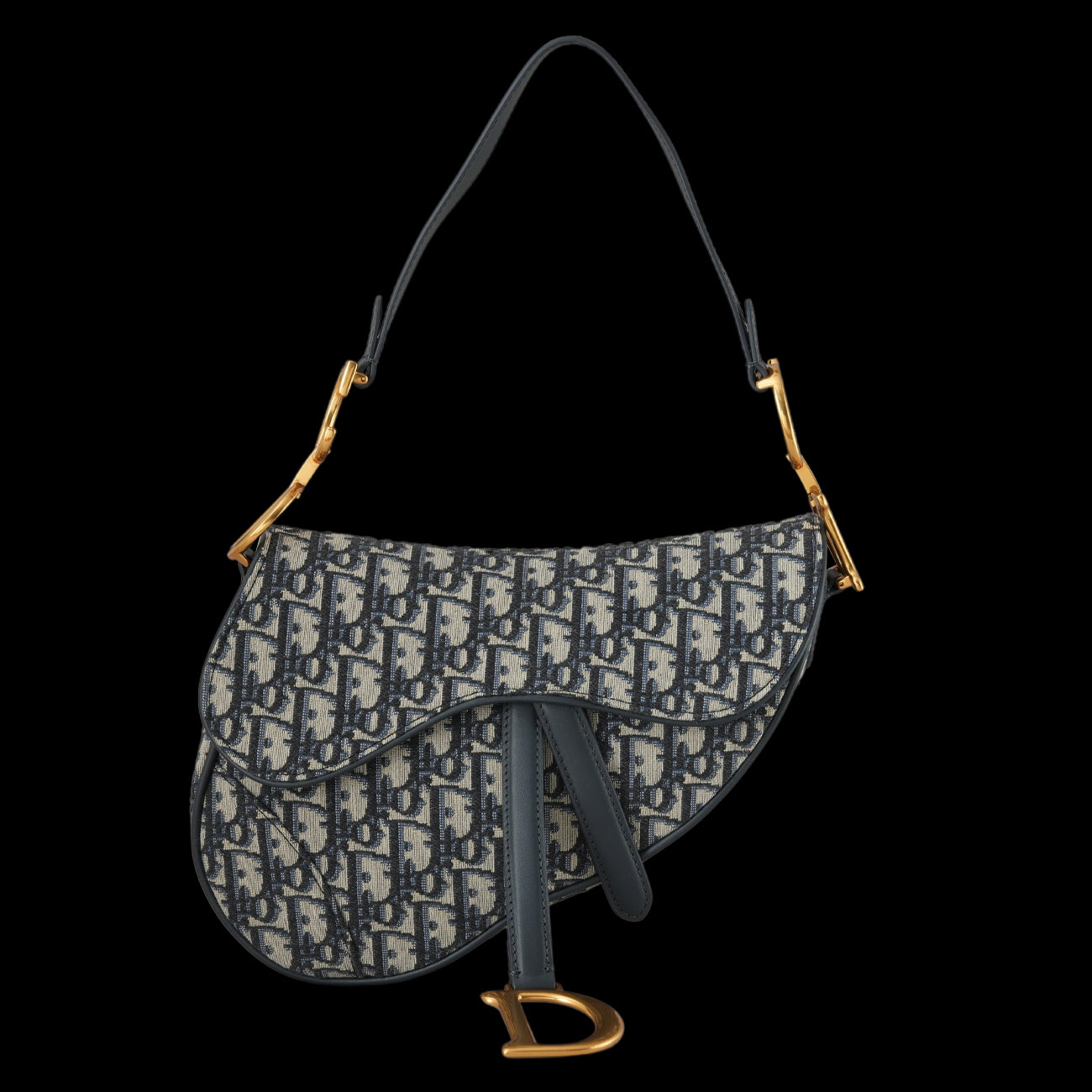 CHRISTIAN DIOR(USED)크리스찬디올 오블리크 새들백 미듐
